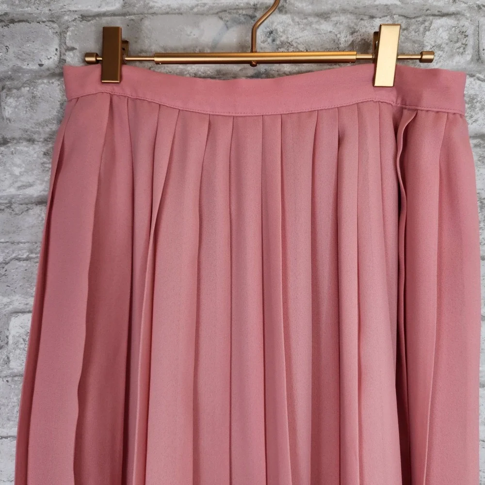 Diane von Furstenberg Vintage 80s Skirt Pink Pleated Vintage Midi 12